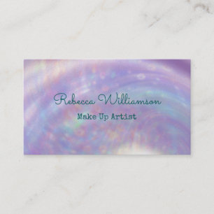 Carte De Visite Holographe Iridescente Purple Pastel Swirl