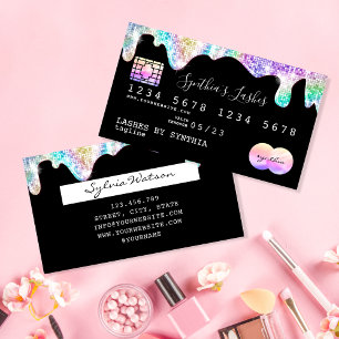 Carte De Visite Holographe parties scintillant disco Moderne Nom d