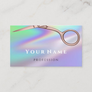 Carte De Visite Holographe Rose de la liste des ciseaux