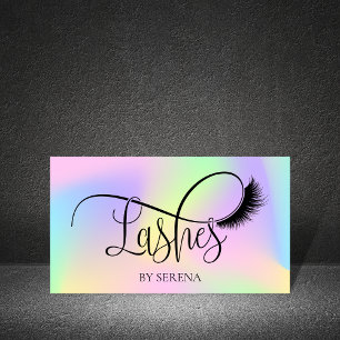 Carte De Visite Holographie Lashes Beauty Maquillage Artiste Holo 
