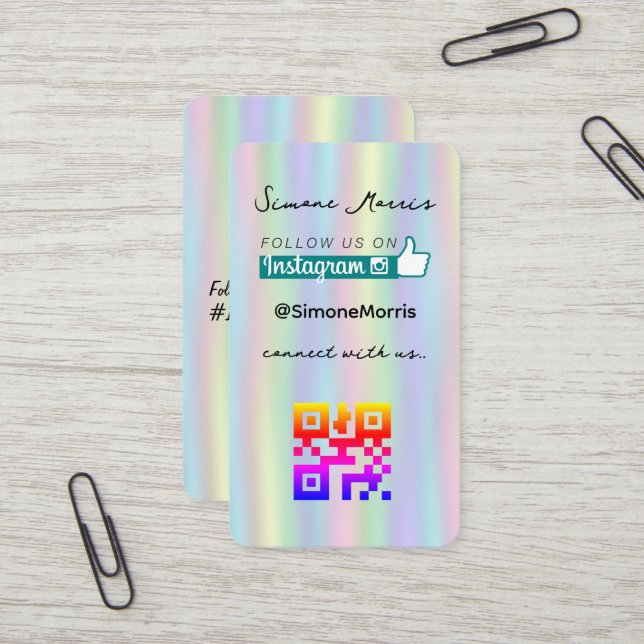 Carte de visite Holographique (Devant/Arrière en situation)