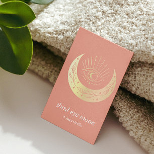 Carte De Visite Holographique 3E Lune Yoga Lune Entraîneur Holisti