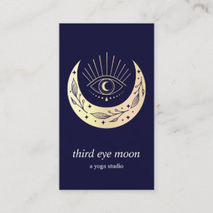 Carte De Visite Holographique 3E Lune Yoga Lune Entraîneur Holisti