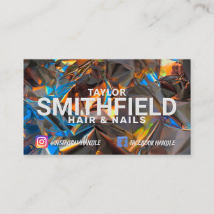 Carte De Visite Holographique Cristal coloré Moderne tendance