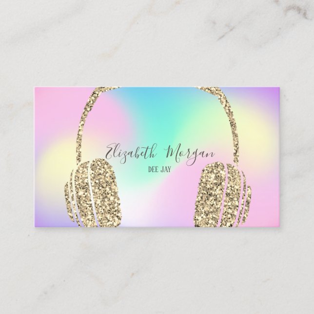 Carte De Visite Holographique Iridescente Ombre Parties scintillan (Devant)