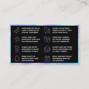 Carte De Visite Holographique Lash Lift Et Tint Afcare Card