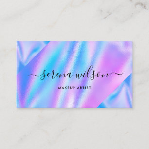 Carte De Visite Holographique licorne Glittering Holo cheveux de m