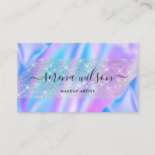 Carte De Visite Holographique licorne Glittering Holo cheveux de m