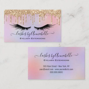 Carte De Visite Holographique maquillage OeilLashes Parties scinti