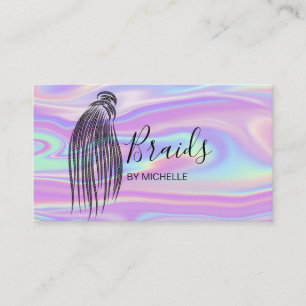 Carte De Visite Holographique moderne cheveux Braider, tresses, tr