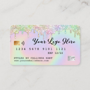 Carte De Visite Holographique Parties scintillant Drip VIP Loyaut