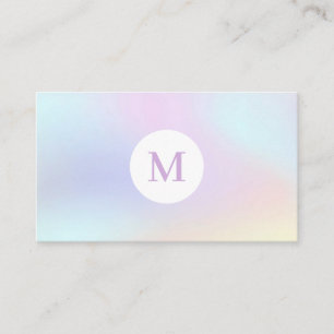 Carte De Visite Holographique Pastel Iridescente Liste de cheveux