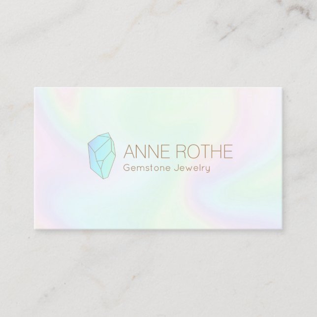 Carte De Visite Holographique Quartz Crystal Energy Healer (Devant)