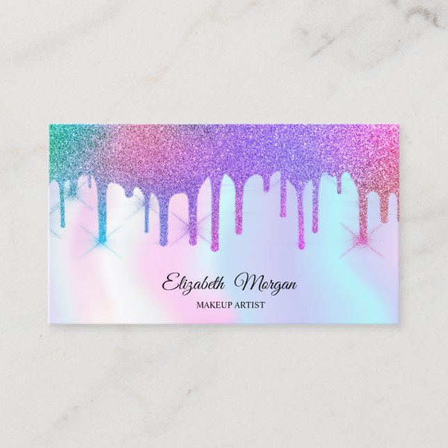 Carte De Visite Holographique Rainbow Parties scintillant Drivers  (Devant)
