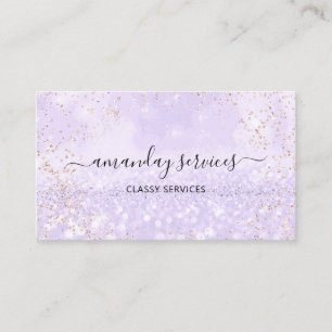 Carte De Visite Holographique Unicorn Confetti Boutique Purple Bus