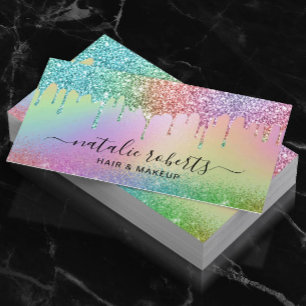 Carte De Visite Holographique Unicorn Parties scintillant Drives M
