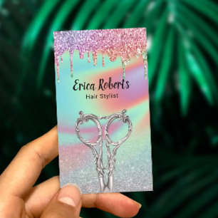 Carte De Visite Holographique Unicorn Parties scintillant Drives S