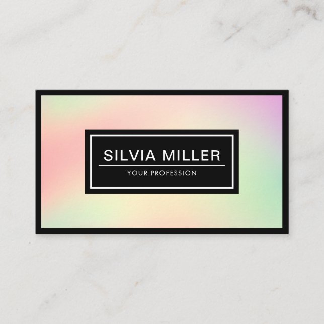 Carte De Visite Holotel moderne et professionnel Rainbow (Devant)