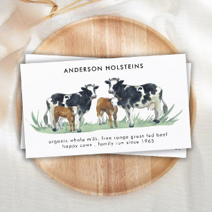 Carte De Visite Holstein Cow Breeder Dairy Farm Custom QR Code