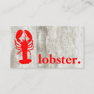 Carte De Visite homard en bois moderne.