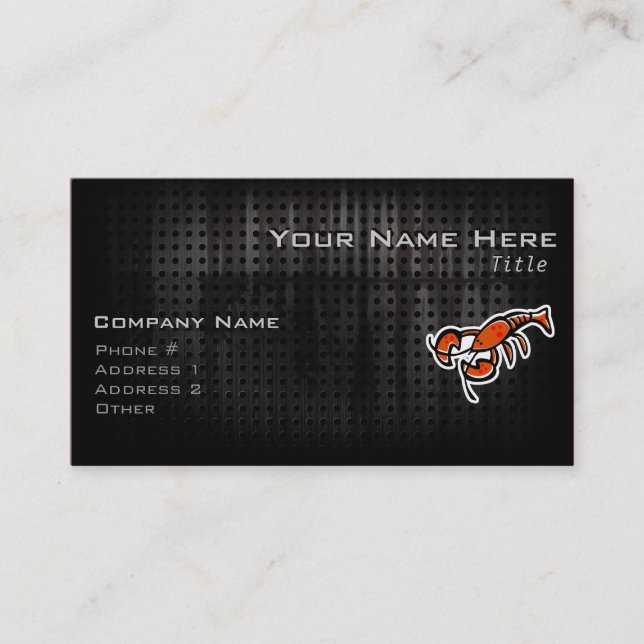 Carte De Visite Homard grunge (Devant)