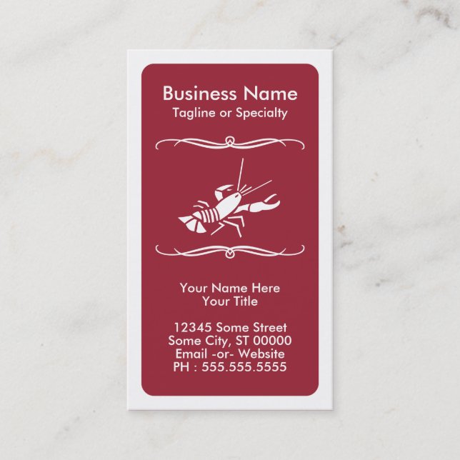 Carte De Visite homard mod (Devant)