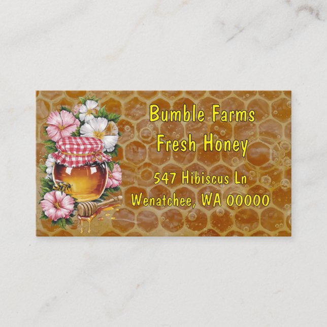 Carte De Visite Home Apiary Thank You Card for packages (Devant)