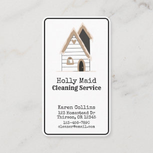 Carte De Visite Home Cleaning Services Code QR mignon