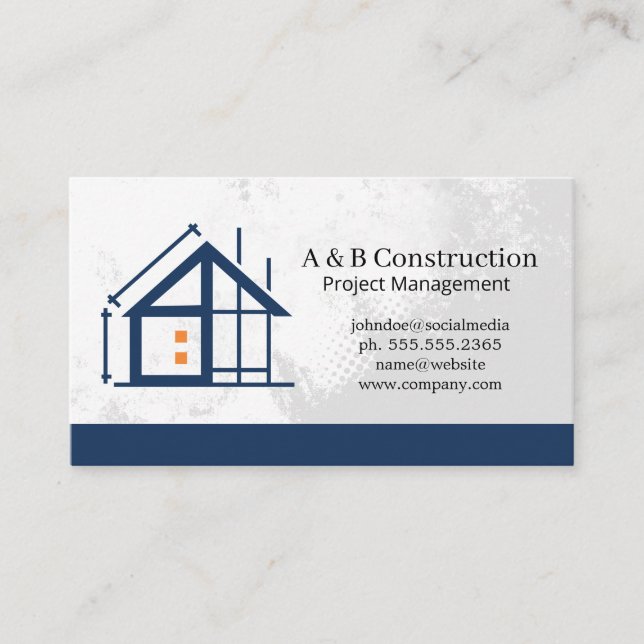 Carte De Visite Home Construction | Project Builder Architect (Devant)