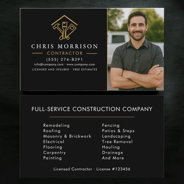 Carte De Visite Home Improvement Photo Building Construction (Créateur téléchargé)