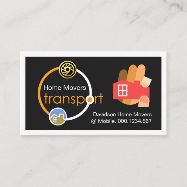 Carte De Visite Home Moving Truck Location Orbit (Devant)