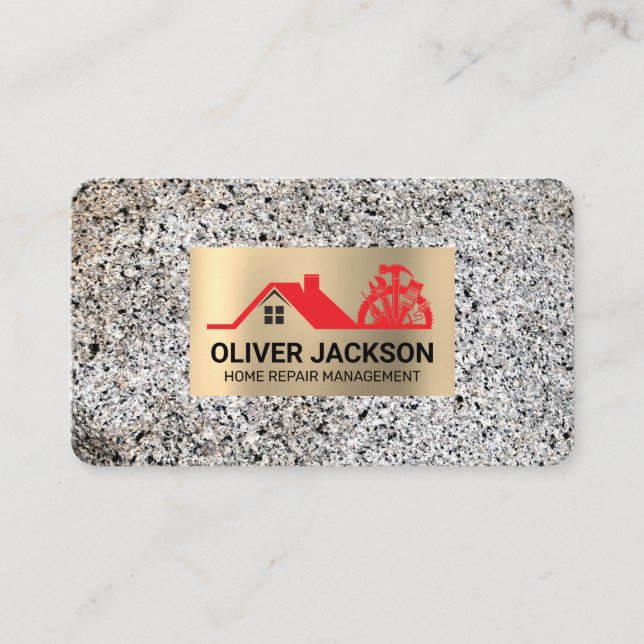 Carte De Visite Home Repair | General Contractor | Marble (Devant)