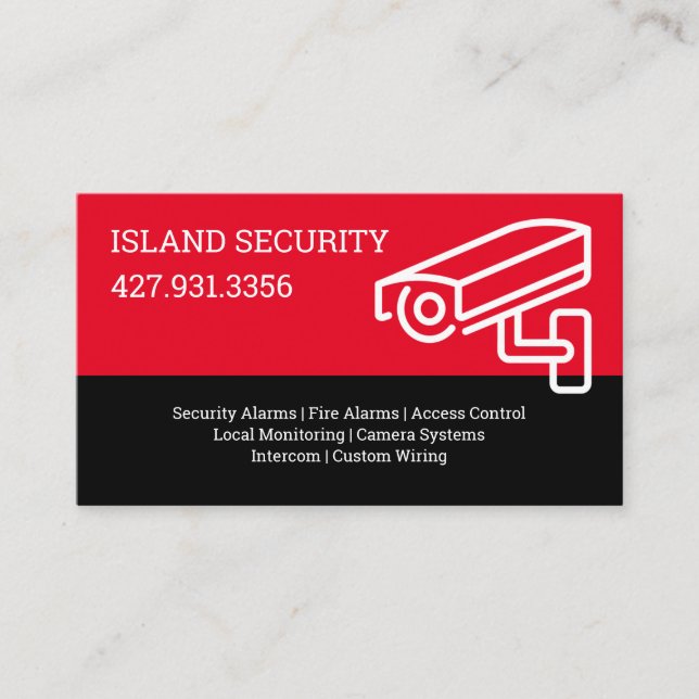 Carte De Visite Home Security Company Business Card (Devant)
