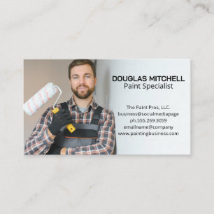 Carte De Visite Homme avec rouleau de peinture