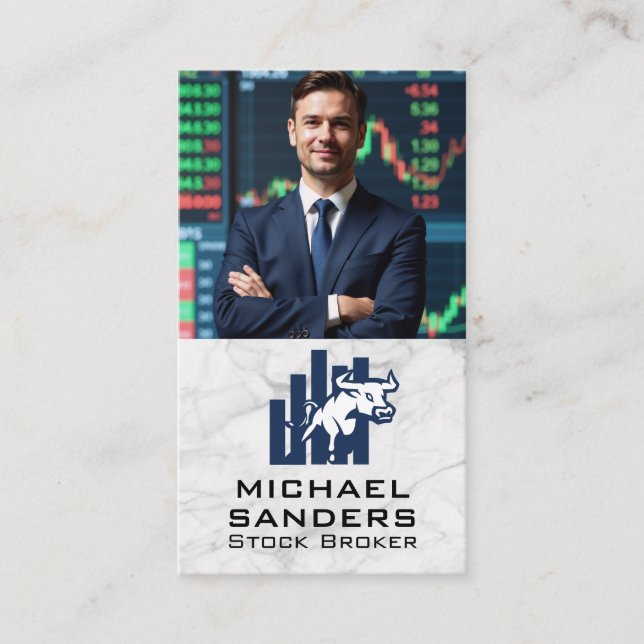Carte De Visite Homme d'affaires | Finances stocks (Devant)