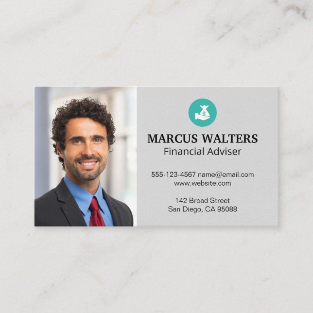 Carte De Visite Homme d'affaires | Logo Finance (Devant)