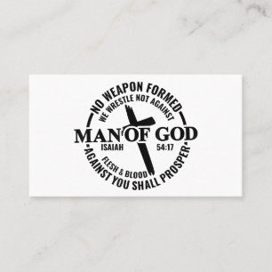 Carte De Visite Homme de Dieu, Aucune Arme Formée Contre Moi Sera 