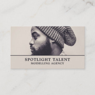 Carte De Visite Homme en Casquette, Agence de modélisation, Agent 