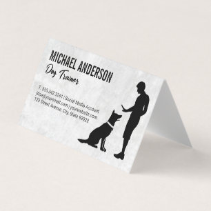 Carte De Visite Homme Entraînement chien