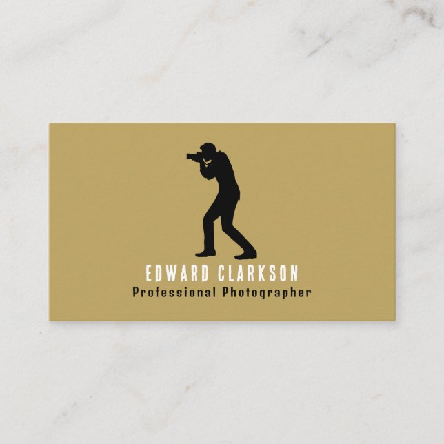 Carte De Visite Homme Silhouette, Photographe, Photographie (Devant)