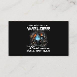 Carte De Visite Homme Welder Papa Le Plus Important Appelez Moi Pa
