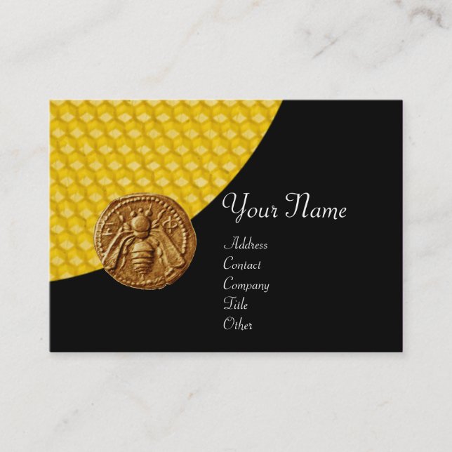 CARTE DE VISITE HONEY BEE, BEEKEEPER APIARIST (Devant)