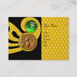 CARTE DE VISITE HONEY BEE, BEEKEEPER APIARIST MONOGRAMME