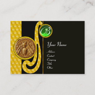 CARTE DE VISITE HONEY BEE, BEEKEEPER APIARIST MONOGRAMME