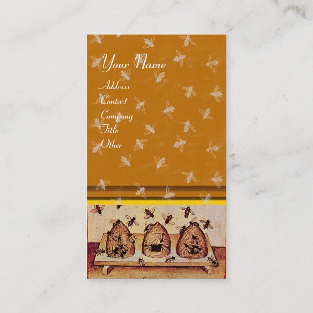 CARTE DE VISITE HONEY BEE, MAINTIEN DE L'OEUVRE (Devant)