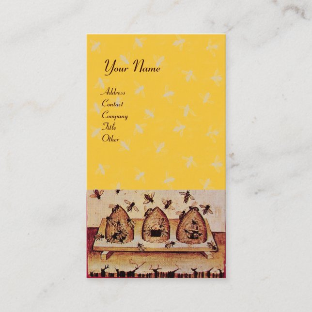 CARTE DE VISITE HONEY BEE, MAINTIEN DE L'OEUVRE (Devant)