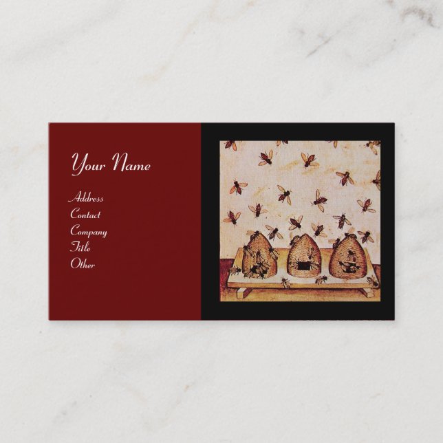 CARTE DE VISITE HONEY BEE, MAINTIEN DES OEUVRES, APIARISTE (Devant)