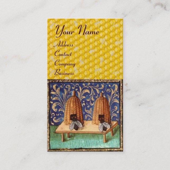 CARTE DE VISITE HONEY BEE, MAINTIEN DES OEUVRES, MONOGRAMME DE L'O (Devant)