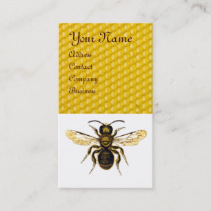 CARTE DE VISITE HONEY BEE RED BEEKEEPER BROWN WAX SEAL MONOGRAMME