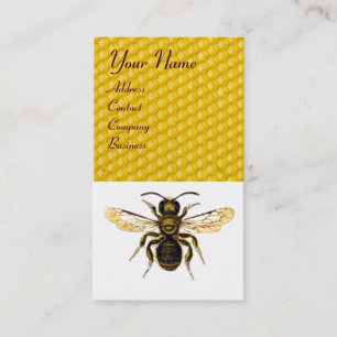 Carte De Visite HONEY BEE RED WAX SEAL MONOGRAM BEEKEEPER, Oreille
